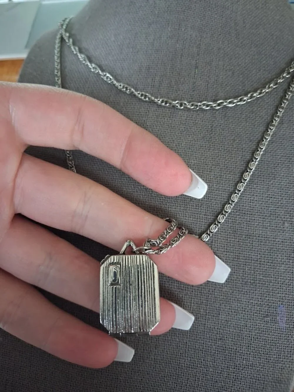 Double stranded Locket necklace